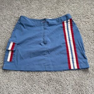 R&R Sports Women's Blue Skirt Red White Stripe Accents Size Small